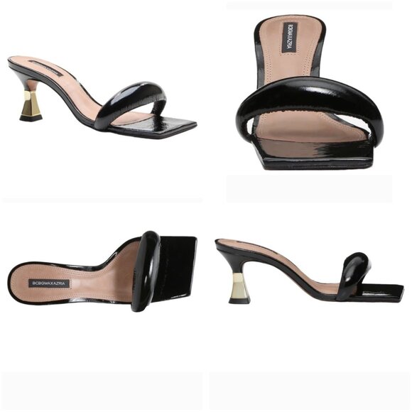 BCBGMAXAZRIA Women's Favari Mid Heel Dress Sandal Women's Shoes In Black 8.5 - Picture 1 of 14